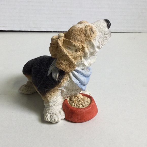 Stone Critters VTG Majestic Basset Hound Red Food Bowl Dog Figurine SC-362 1990 - Picture 4 of 11